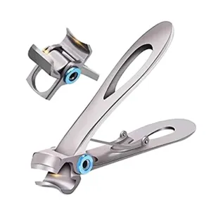15mm Wide Jaw Opening Toenail Clipper,Ergonomics Finger Cutter Trimmer for Thick Nails,Oversized Stainless Steel Fingernail Clippers for Ingrown for Men,Tough Nails,Seniors,Adults (Silver)