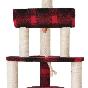 Armarkat Real Wood Spacious Thick Fur Cat Tower W Lounge