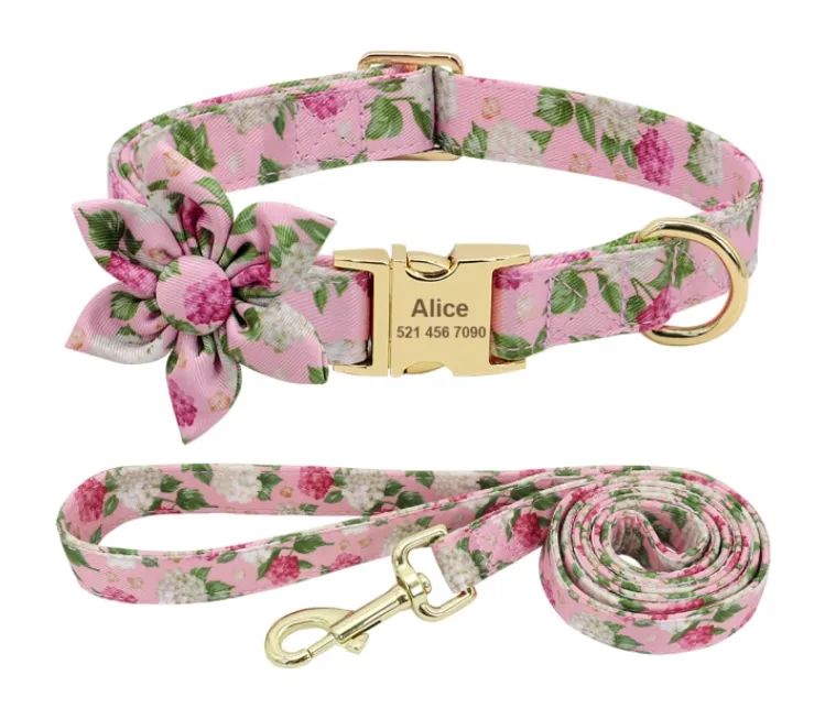 Autumn Floral - Personalized Dog ID Collars