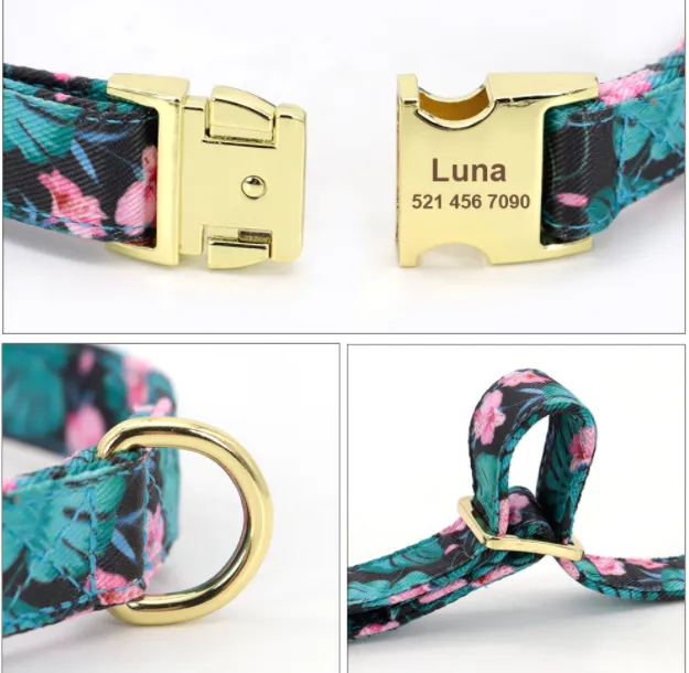 Autumn Floral - Personalized Dog ID Collars