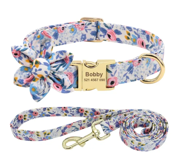 Autumn Floral - Personalized Dog ID Collars