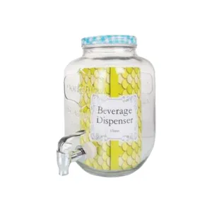 Beverage Glass Dispenser 4L with Tap