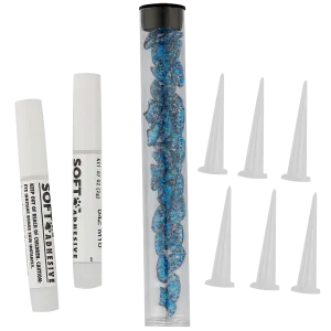 Blue Sparkle Feline Medium Nail Caps by Soft Claws
