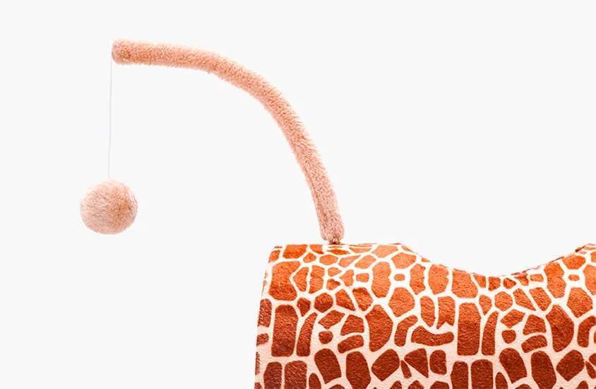 Cat Tree Tunnel Play Tree House-Giraffe