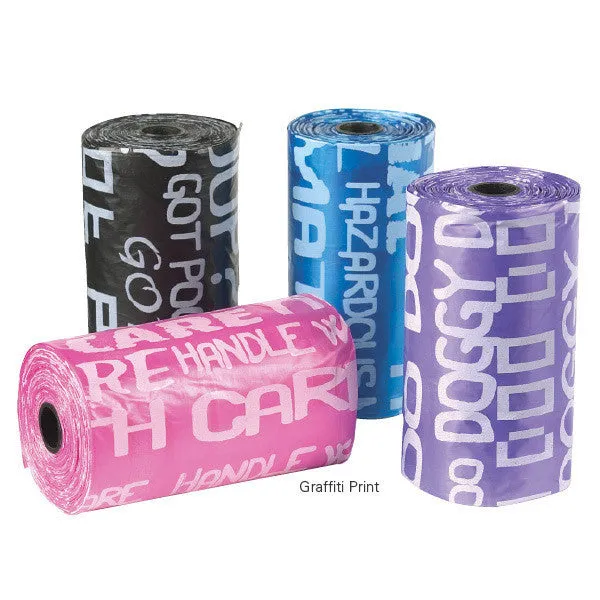 Clean Go Graffiti Print Pet Replacement Waste Bags 160 Bags