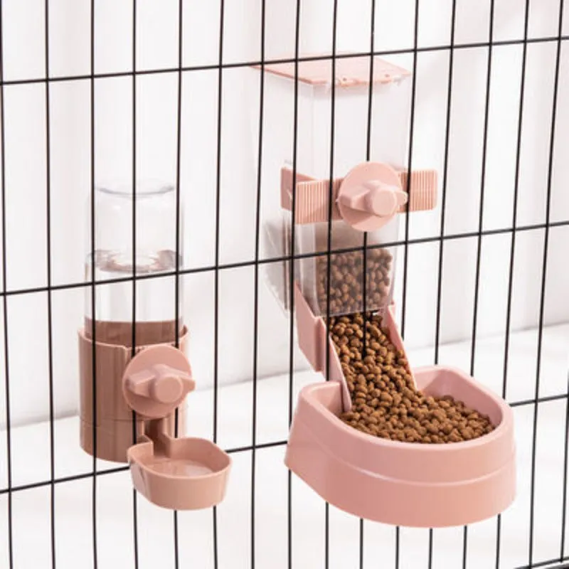 Dog/Cat Travel Cage Feeder/Water Set