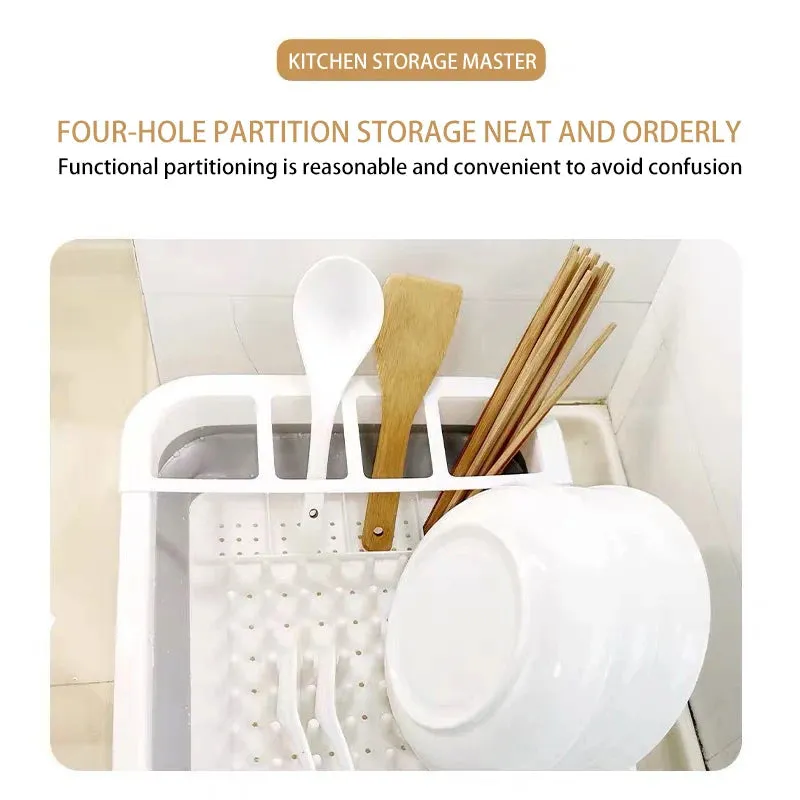 FlexiSpace™ Silicone Drain Bowl & Chopstick Rack