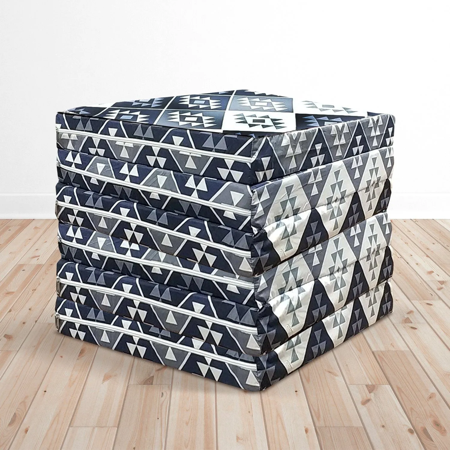 Foldable Full Size Foam Mattress in Assorted Prints