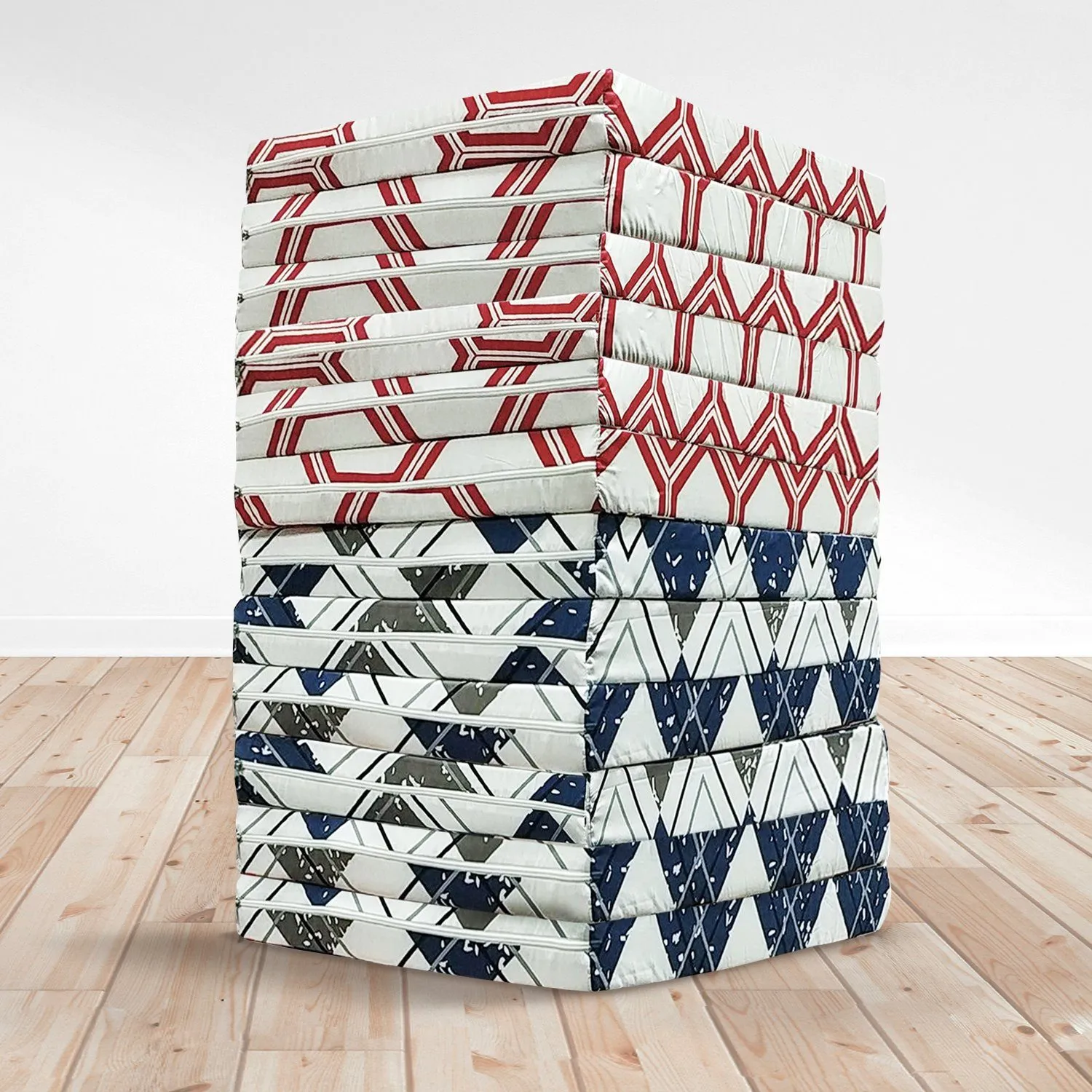 Foldable Full Size Foam Mattress in Assorted Prints