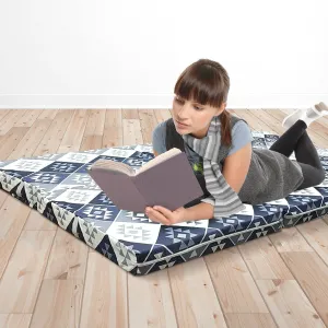 Foldable Full Size Foam Mattress in Assorted Prints