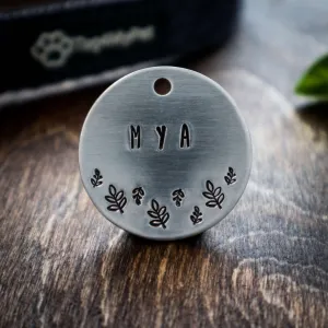 Handstamped Custom Cat Tags - Mya