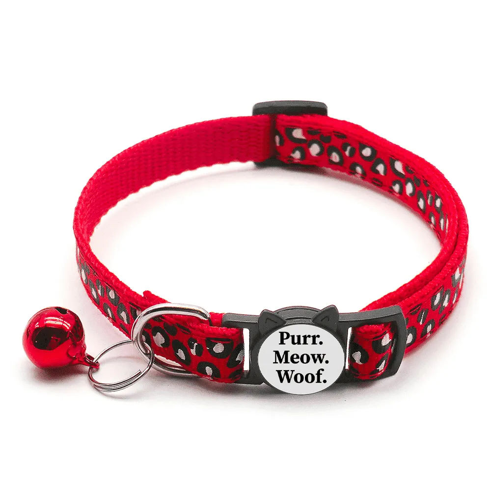 Leopard Print Breakaway Safety Cat Collar
