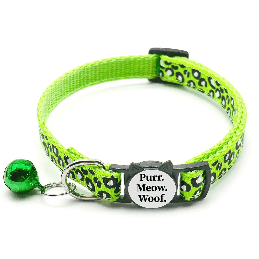 Leopard Print Breakaway Safety Cat Collar