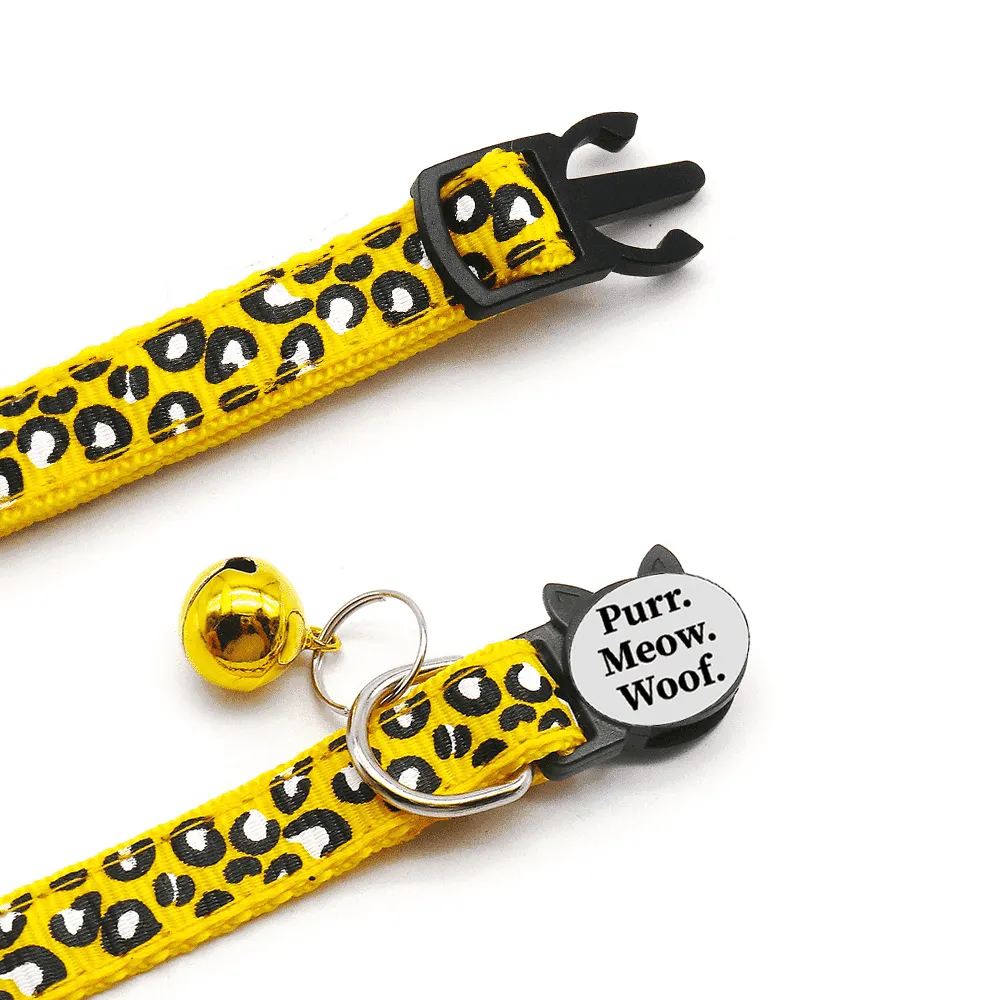 Leopard Print Breakaway Safety Cat Collar