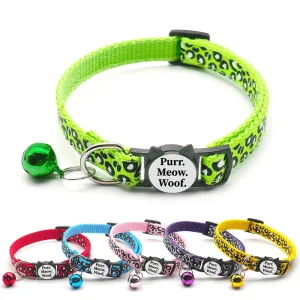 Leopard Print Breakaway Safety Cat Collar