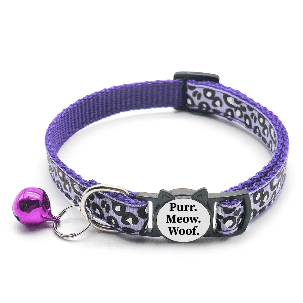 Leopard Print Breakaway Safety Cat Collar