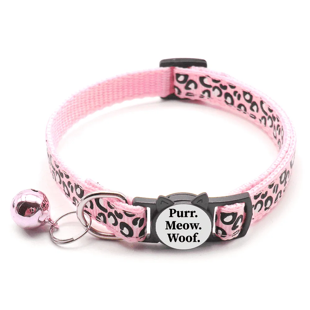 Leopard Print Breakaway Safety Cat Collar