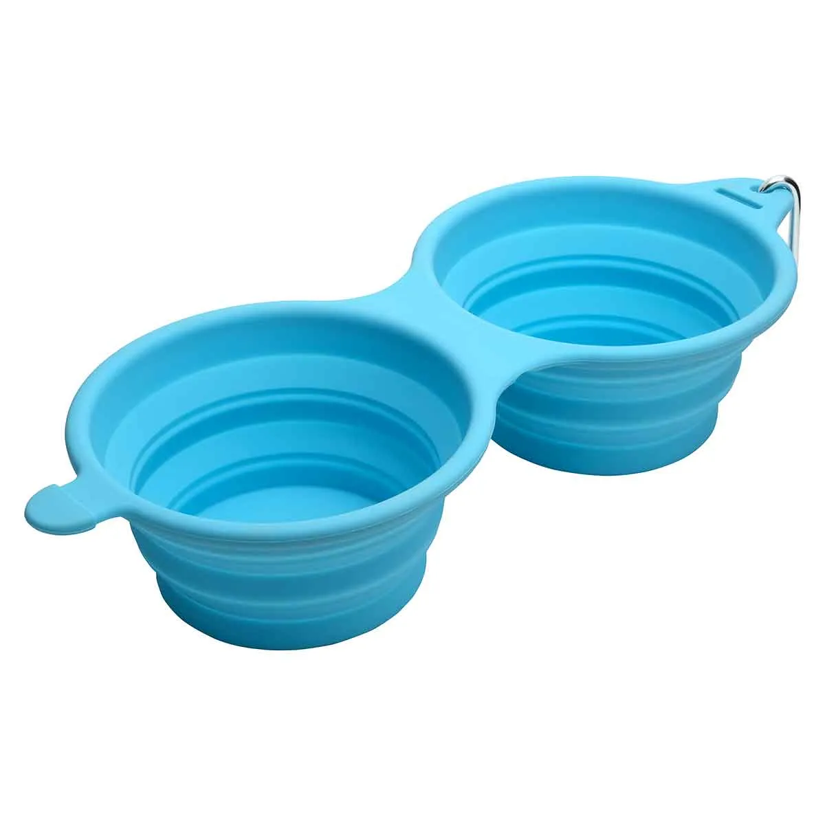 Lexi & Me Double Collapsible Travel Dog Bowl Blue