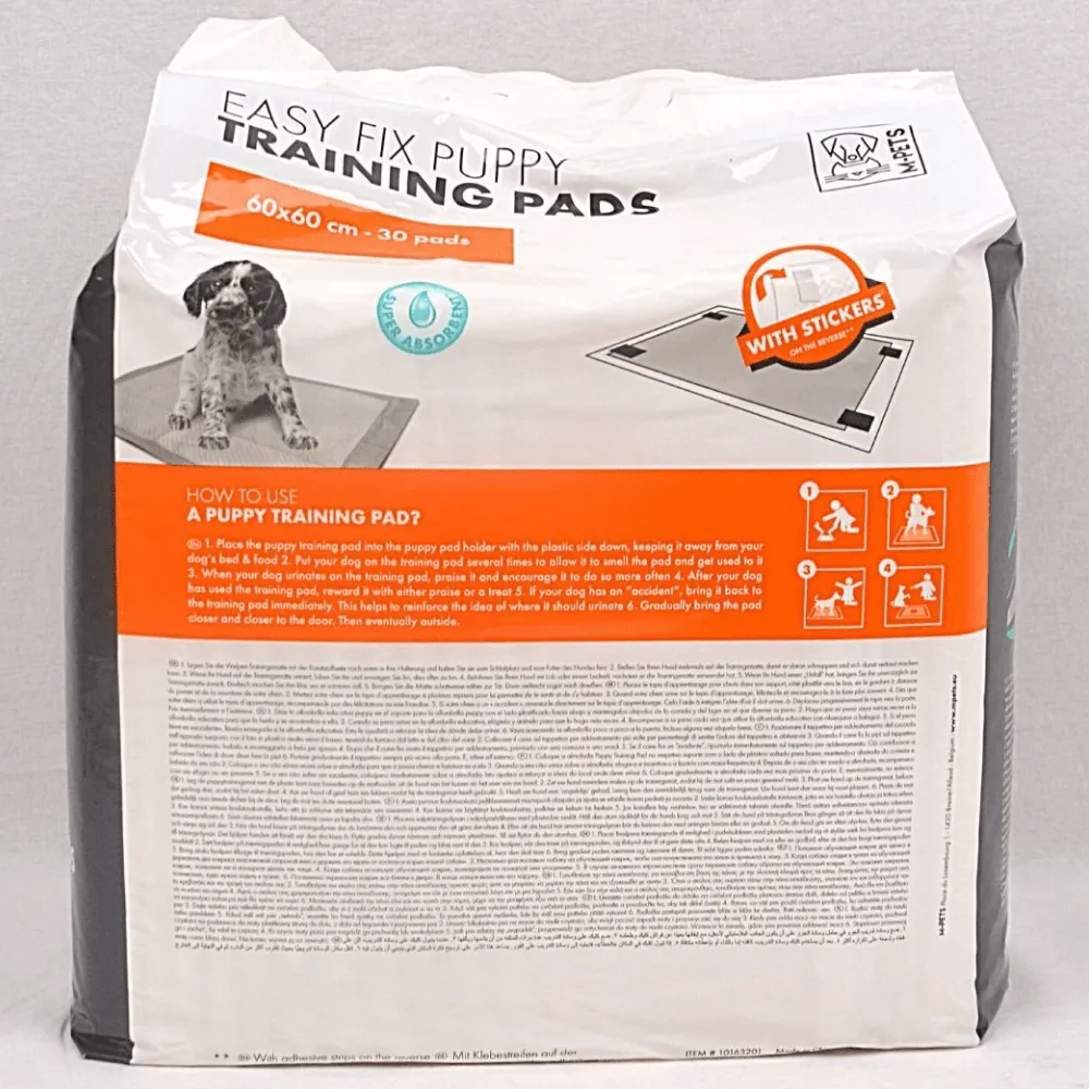 M Pets Easy Fix Puppy Training Pads With Stickers for Dogs (60x60cm)