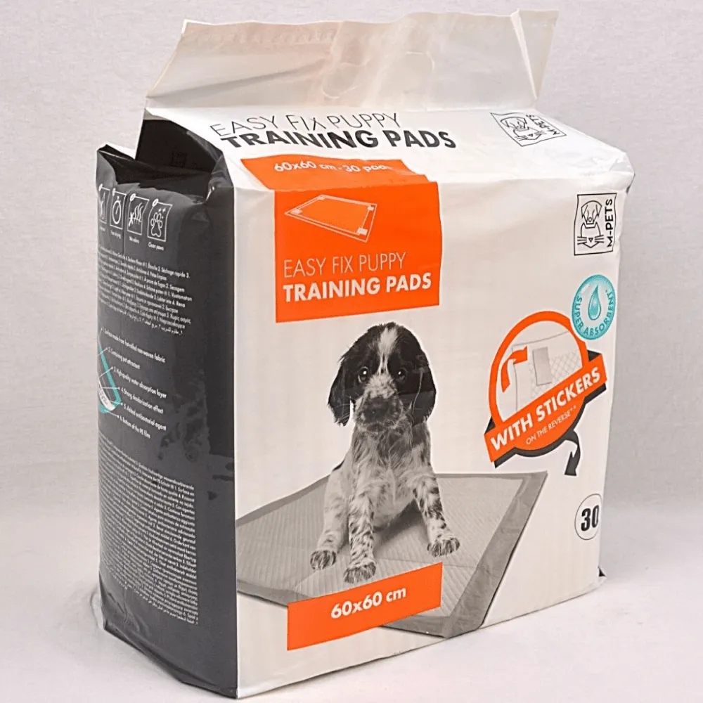 M Pets Easy Fix Puppy Training Pads With Stickers for Dogs (60x60cm)