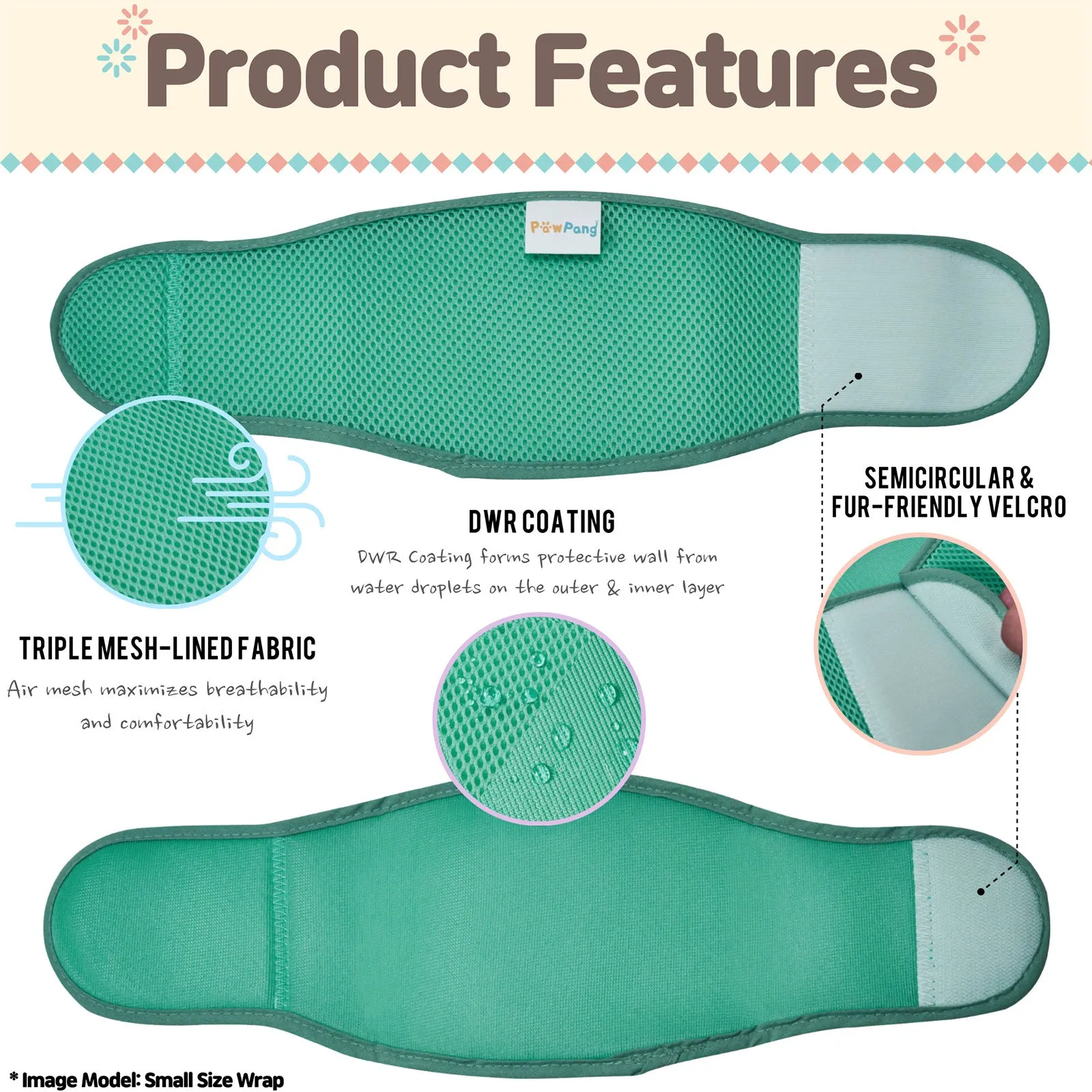 PawPang M Dog Wrap Reusable Male   10 Ct M Diaper Booster Pads Disposable