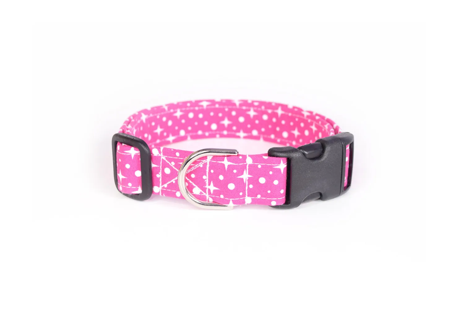 Pink Stars & Dots Dog Collar