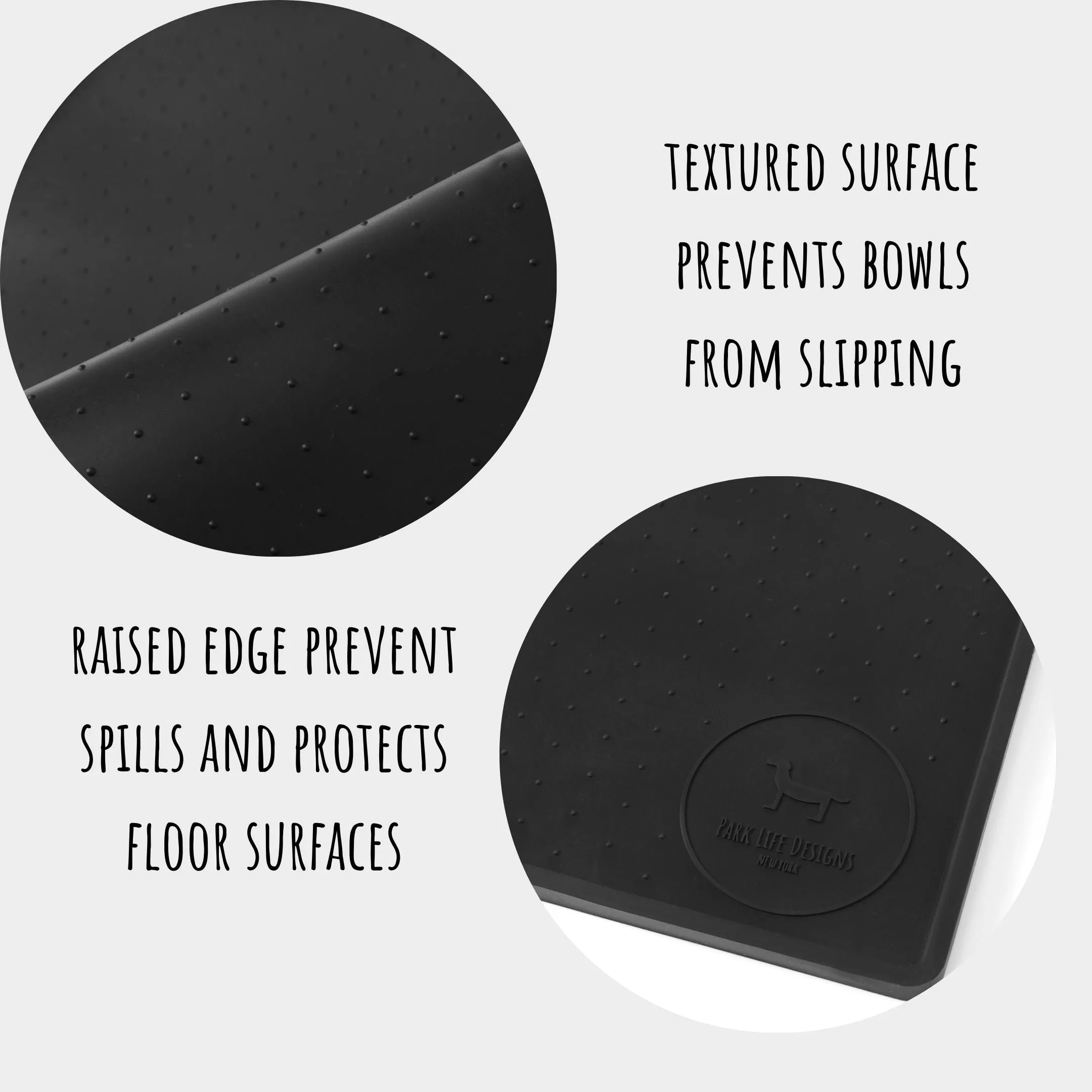 SILICONE MESS FREE BLACK PLACEMAT