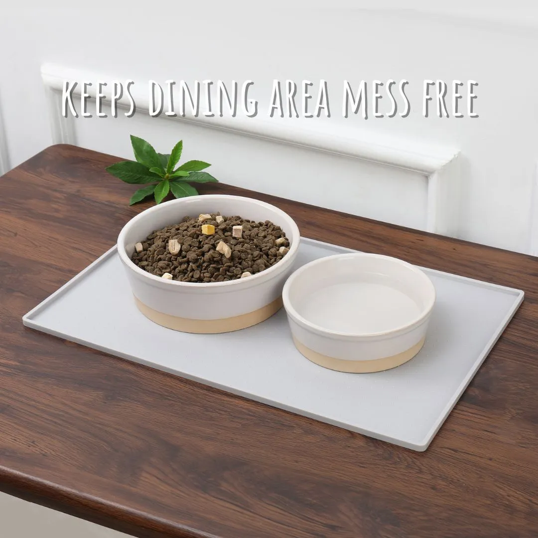 SILICONE MESS FREE LIGHT GREY PLACEMAT