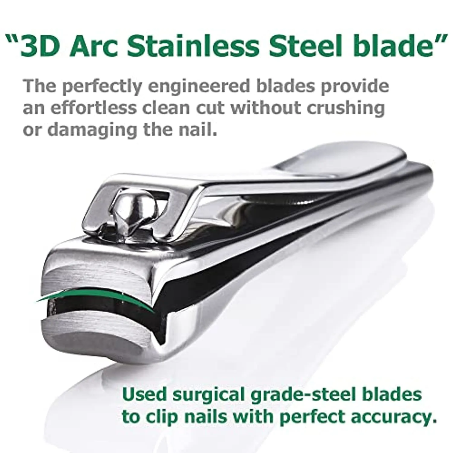 Steinder Fingernail Clippers Premium Nail Clippers Metal Clipper Built-in Cather Anti Splash Design with Extra Sharp Blades Nail Trimmer Ultra Sharp 3D Arch Blade for Men's Grooming Tool