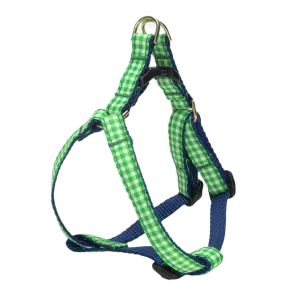 Teacup Harness | Lime Gingham