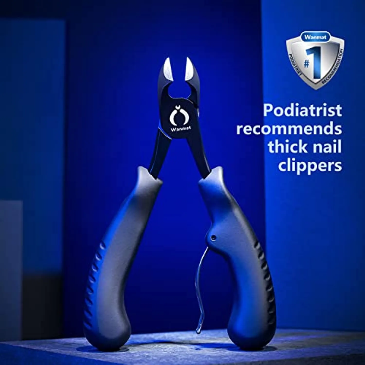 Toe Nail Clippers, Podiatrist Toenail Clippers for Thick Nails for Seniors for Men Wanmat (Black)