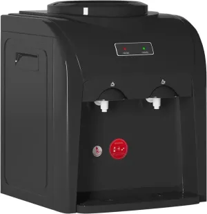 Top Loading Water Cooler Dispenser, Hot & Cold Water, Countertop Water Cooler Dispenser, Holds 3 or 5 Gallon Bottle, with Anti-Scalding Design & Child Safety Lock for Home, Office Use