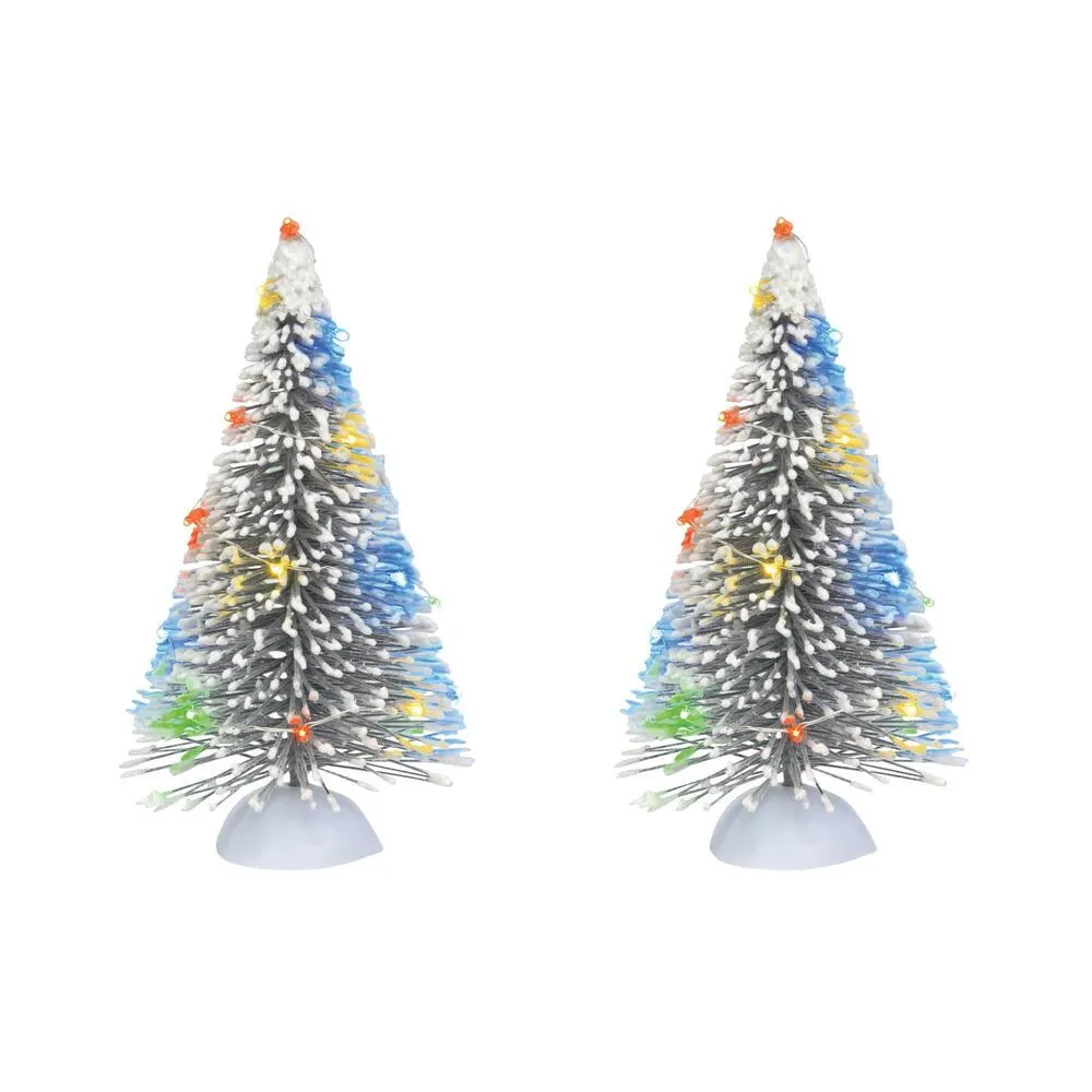 VA, LIT Frosted White Sisal Tree Set/2, 6007694, Department 56