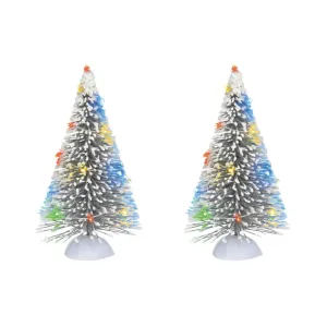 VA, LIT Frosted White Sisal Tree Set/2, 6007694, Department 56