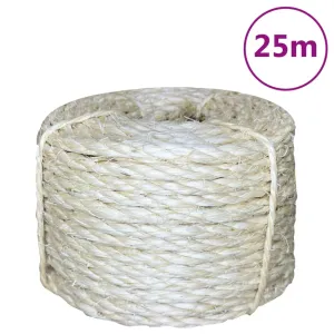 vidaXL Rope 100% Sisal 6 mm 25 m